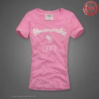 dames abercrombie fitch korte tees 1892 lichtrood Nieuwe Goedkope pjmkp433